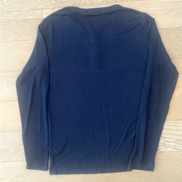 Theory Long Sleeve Navy Henley Mens Small - Picture 3 of 3